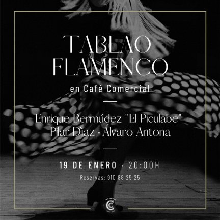 Tablao flamenco: 19 de enero en Café Comercial