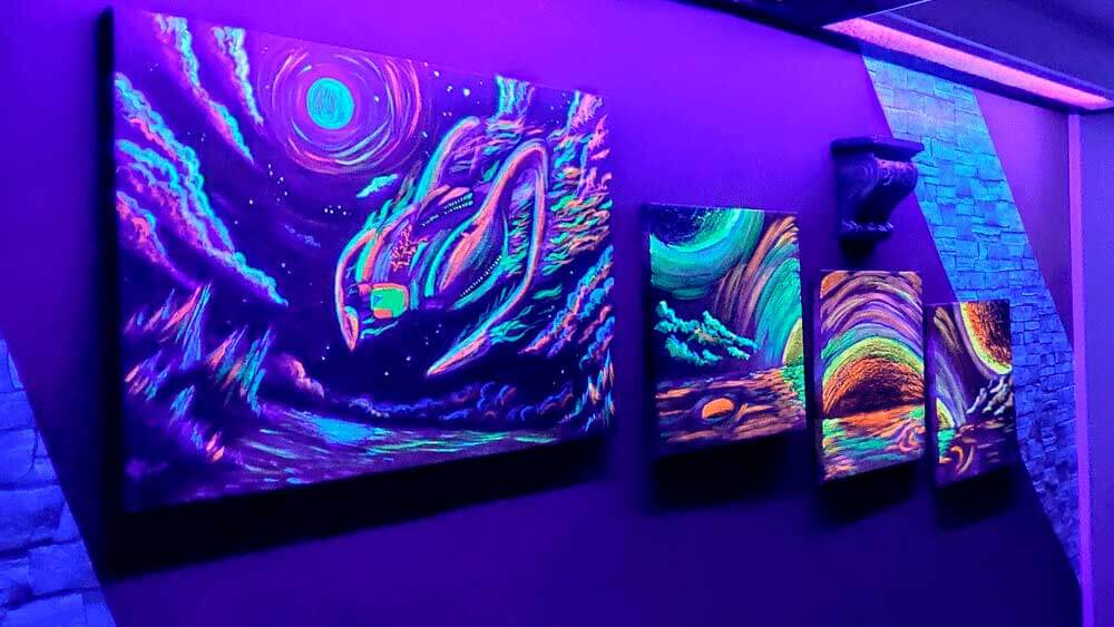 La magia de las pinturas fluorescentes 