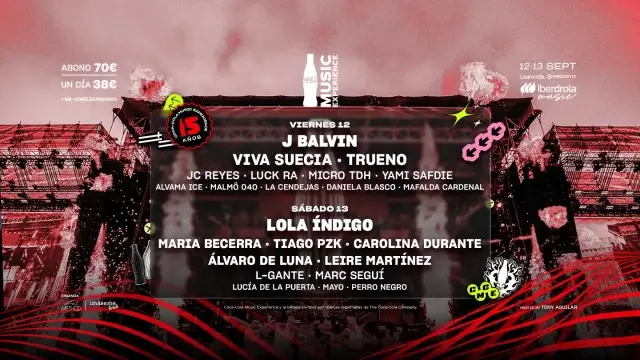 Coca-Cola Music Experience 2025: todo sobre la 15ª edición del festival