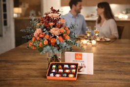 Chocolate y flores para San Valentín