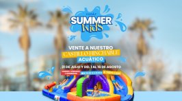 El castillo hinchable acuático gratis para refrescar las tardes de verano