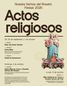 actos religiosos Boadilla delMonte octubre 2026