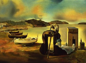 Uno de los cuadros de Dalí en exposición
