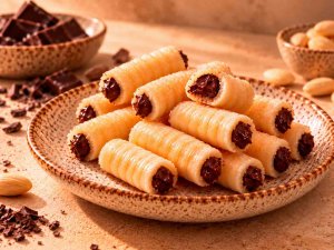 Foto de huesos de santo de chocolate de El Obrador de Goya