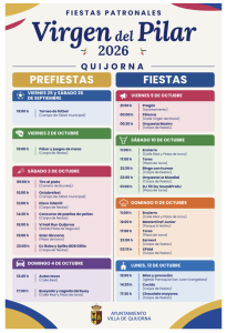 captura de pantalla del programa de fiestas de Quijorna 2026