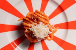 Foto de la croqueta carbonara de Gianna Ristorante en Chamberí, Madrid