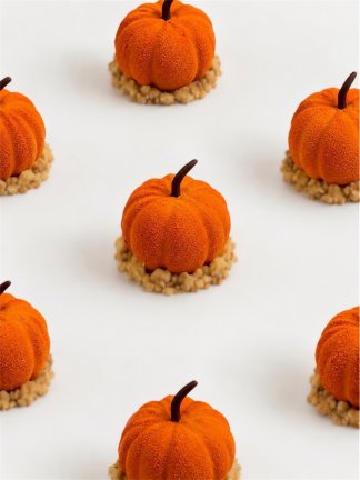 Foto de postre con forma de calabaza de Halloween de Itama